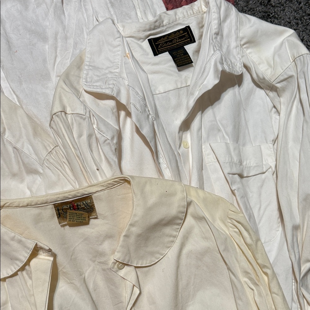 Assorted 6 Blouses Cotton & Patterned Shirts Medi… - image 5